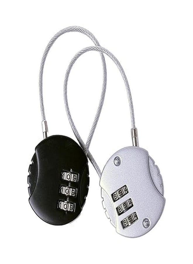 FEBLICH 3 Digit Travel Luggage Combination Lock, Gym Padlock Mini Combination Waterproof Resettable Bag Luggage Gate Padlock Outdoor for School Locker Backpack Travel Toolbox Storage (Combo) - Image 1